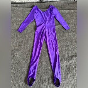 Purple Lycra Spandex Catsuit Dance Unitard
